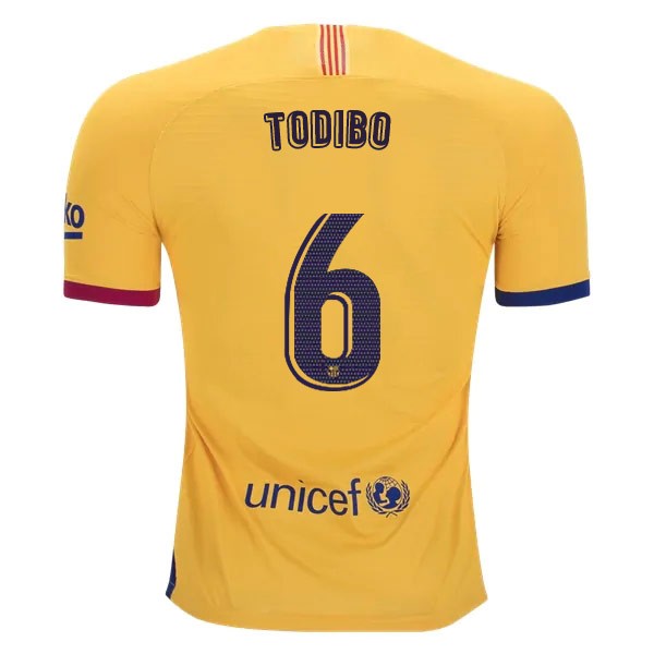 Trikot Barcelona NO.6 Todibo Auswarts 2019-20 Gelb Fussballtrikots Günstig